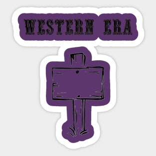 Western Era - Wooden Cross Sticker